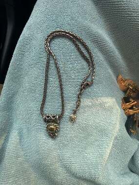 Brighton Reversible Two-Tone Faux Pearl and Gold Pendant Wheat Chain Necklace